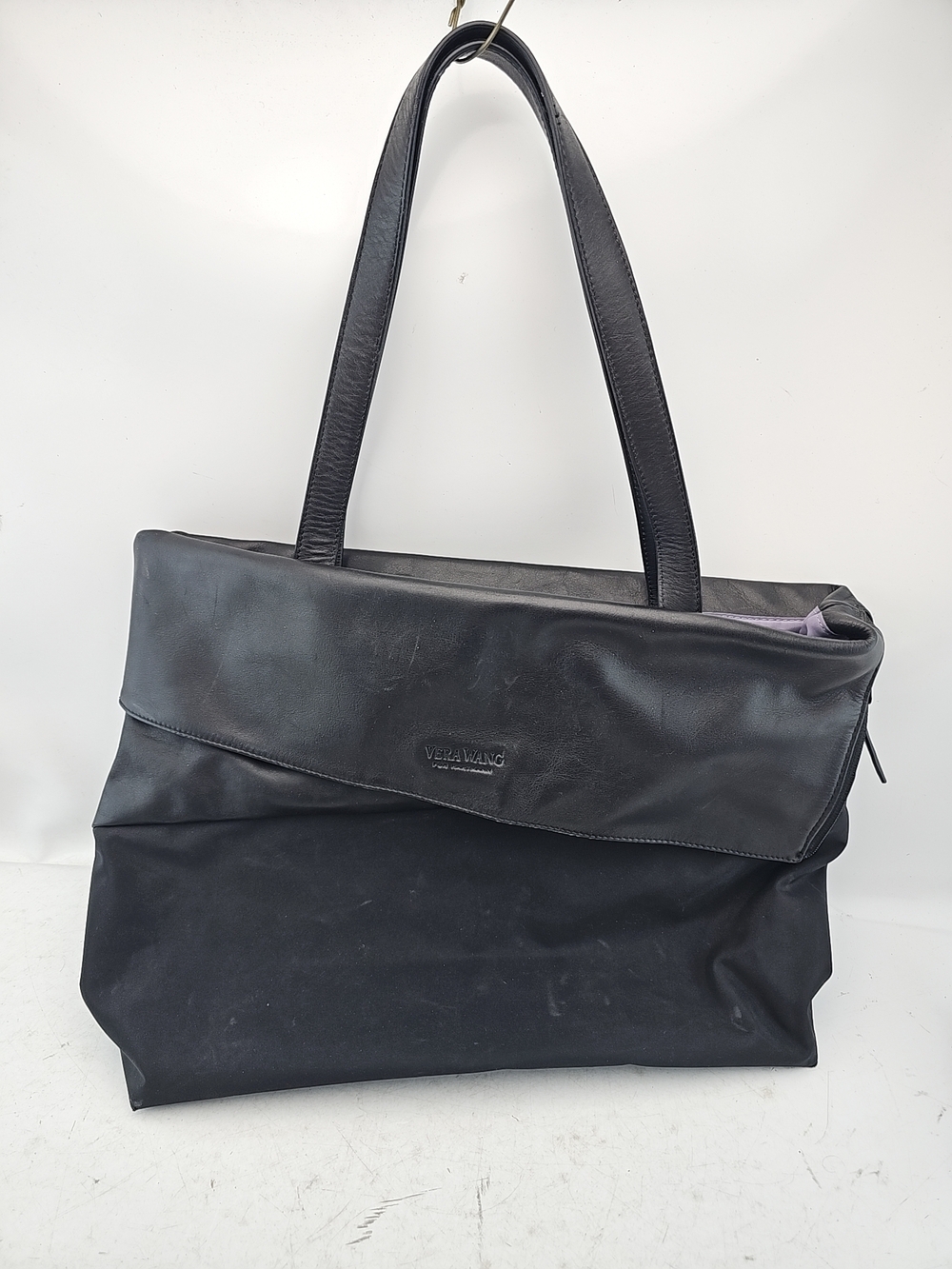 Vera Wang for Hartmann Black Leather Tote